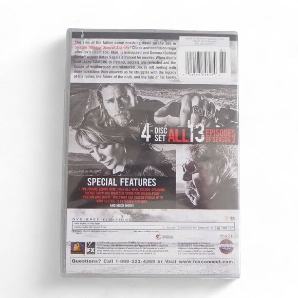 Sons of Anarchy Season 1,2 & 3 DVD - Picture 10 of 11